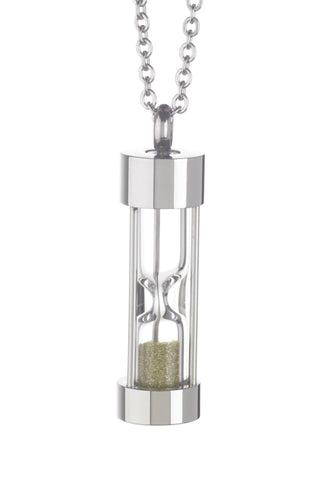 Hourglass Necklace - Green Diamond Dust