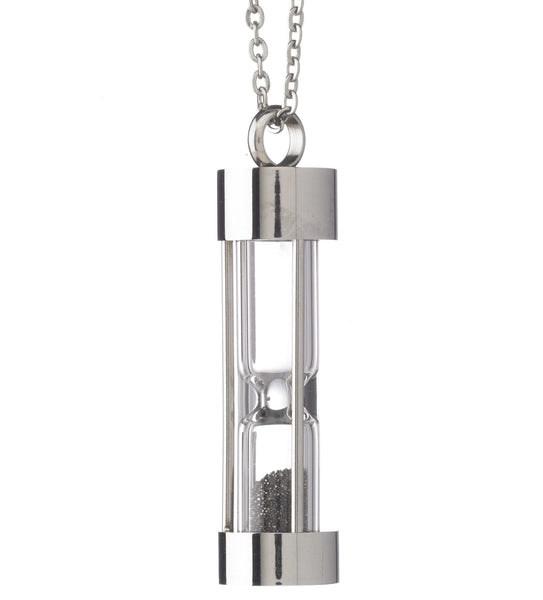 Hourglass Necklace - Black Diamond Dust