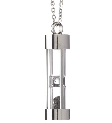 Hourglass Necklace - Black Diamond Dust