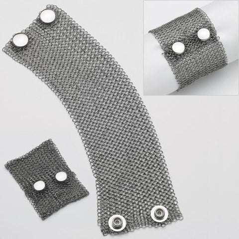 Chain Mail Bracelet with snap closure.  Stainless steel.