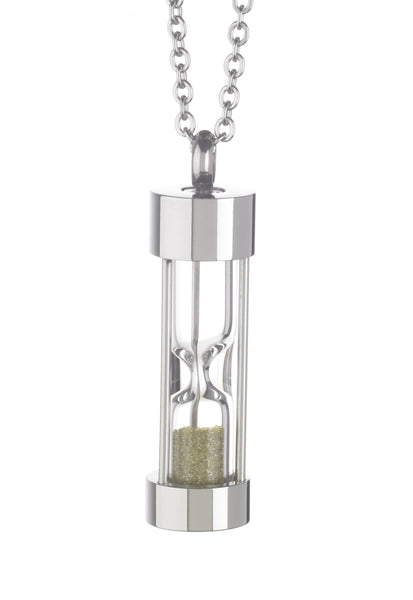 Hourglass Necklace- Green Diamond Dust