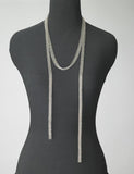 chain mail lariat necklace, stainless steel, drape and wear!