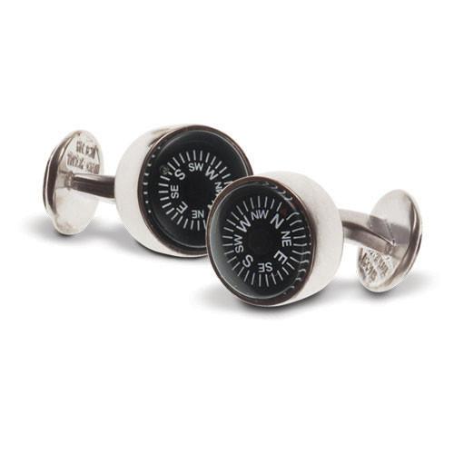 Compass Cufflinks- sterling silver and functional compasses